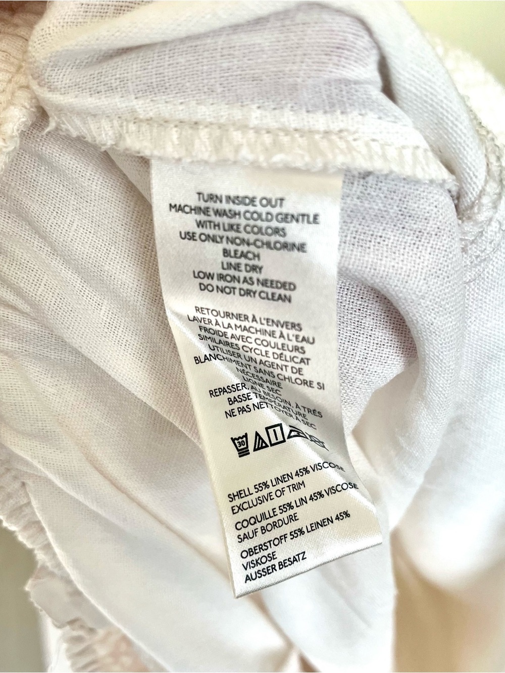 Pilcro Reese Pants White Linen Size M, - Picture 6 of 7